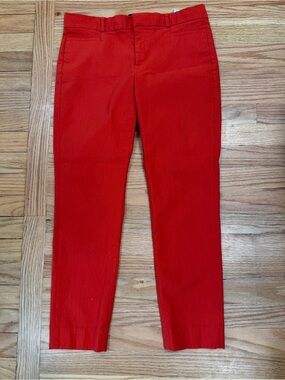 Banana Republic Red Cropped Ankle Pants
